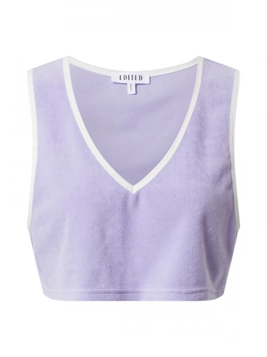 Foto van product EDITED Top lichtlila / wit