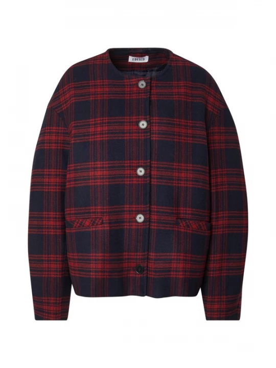 Foto van product EDITED Tussenjas 'Aino Wool' navy / rood