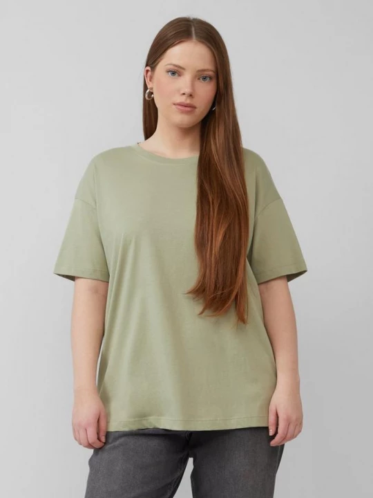 Foto van product Effen shirt in een loose fit QS olijfgroen