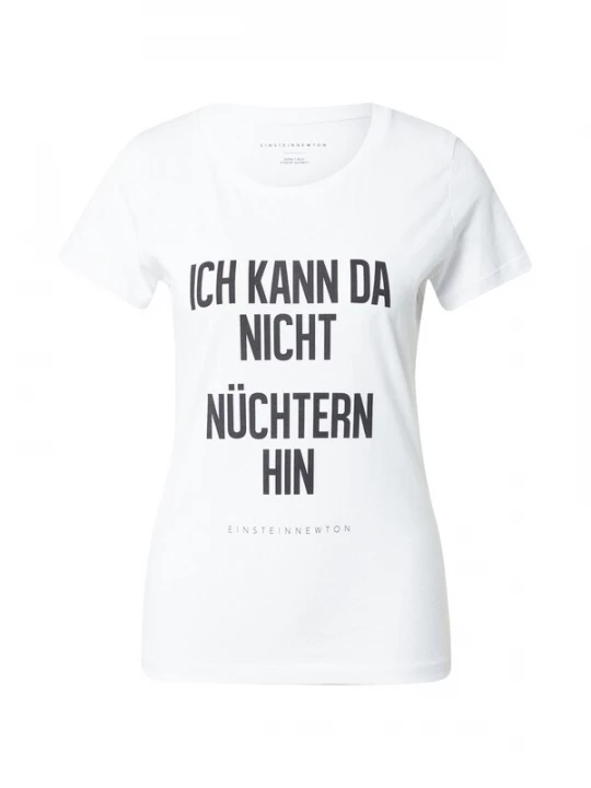 Foto van product EINSTEIN & NEWTON Shirt 'Ich Kann Da Nicht…' zwart / wit