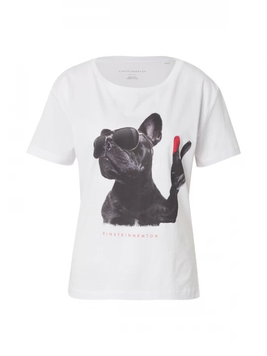 Foto van product EINSTEIN & NEWTON Shirt 'Peace Dog' rood / zwart / wit