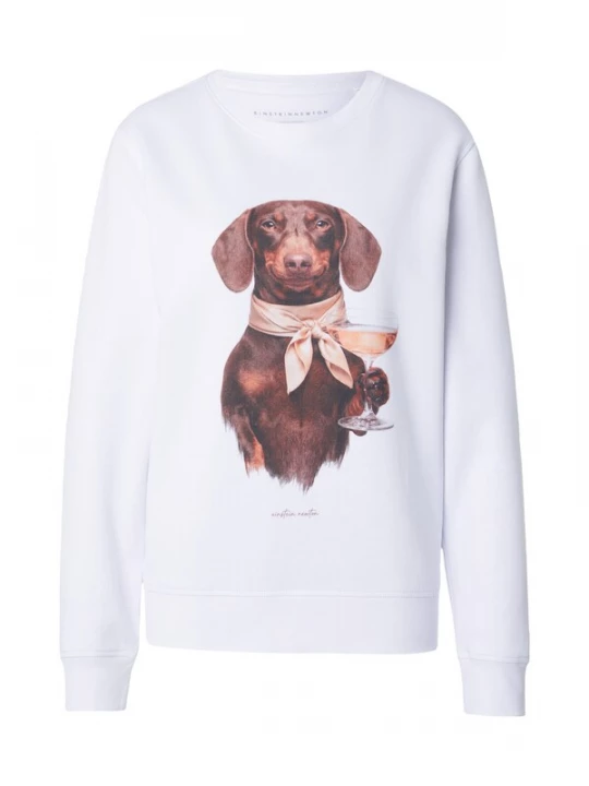 Foto van product EINSTEIN & NEWTON Sweatshirt 'Madison' mokka / donkerbruin / wit