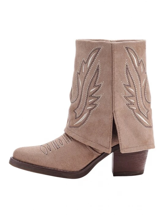 Foto van product Elara Cowboylaarzen zilvergrijs / kaki / zwart