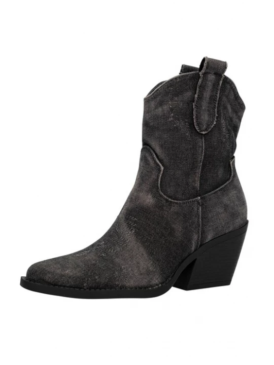 Foto van product Elara Enkellaarsjes black denim