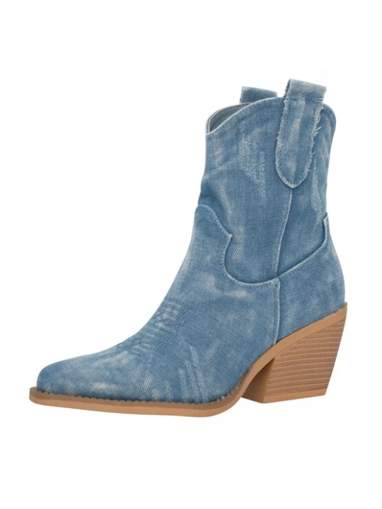 Foto van product Elara Enkellaarsjes blauw denim