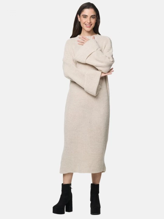 Foto van product Elara Gebreide jurk taupe