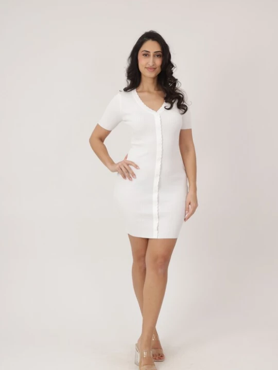 Foto van product Elara Gebreide jurk wit
