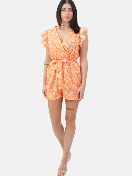 Foto van product Elara Jumpsuit oranje / offwhite