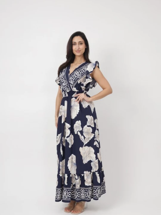 Foto van product Elara Jurk beige / navy / wit