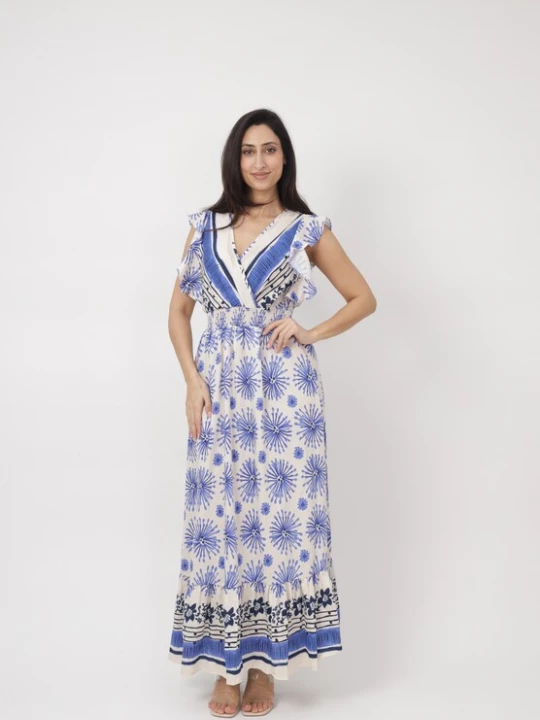 Foto van product Elara Jurk blauw / navy / wit