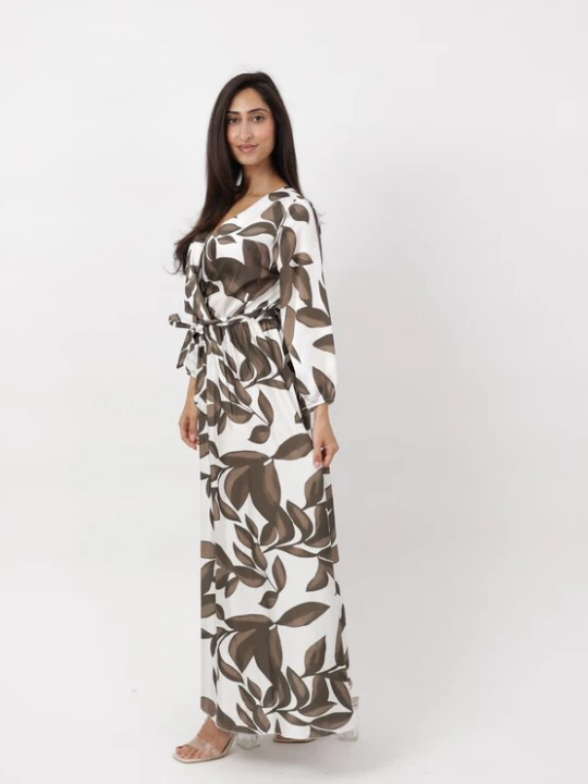 Foto van product Elara Jurk bruin / wit