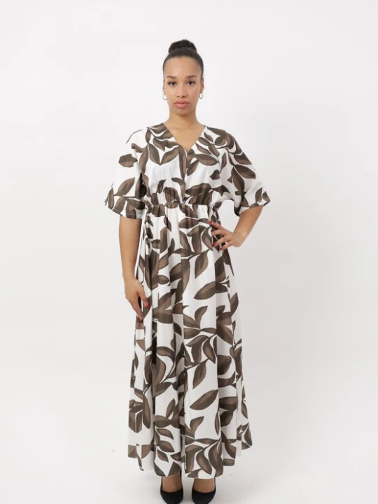 Foto van product Elara Jurk bruin / wit