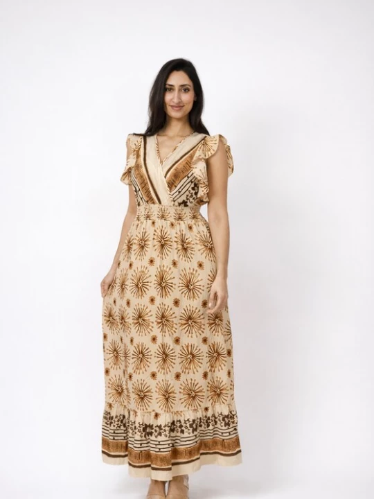 Foto van product Elara Jurk camel / donkerbeige / karamel