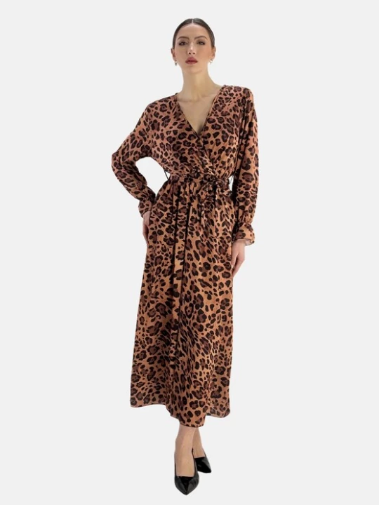 Foto van product Elara Jurk camel / zwart