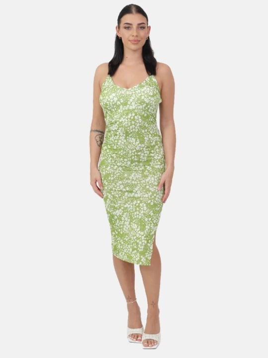 Foto van product Elara Jurk crème / grasgroen