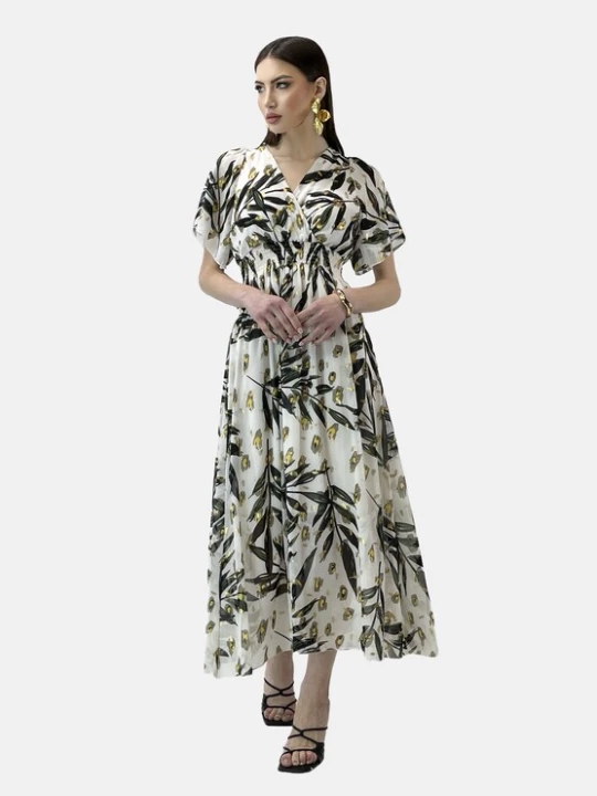 Foto van product Elara Jurk geel / groen / zwart / wit