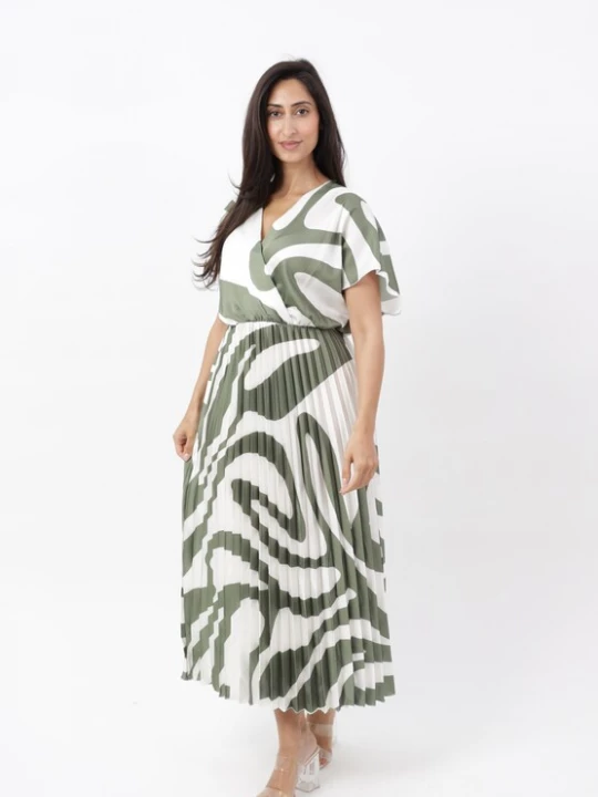 Foto van product Elara Jurk kaki / wit