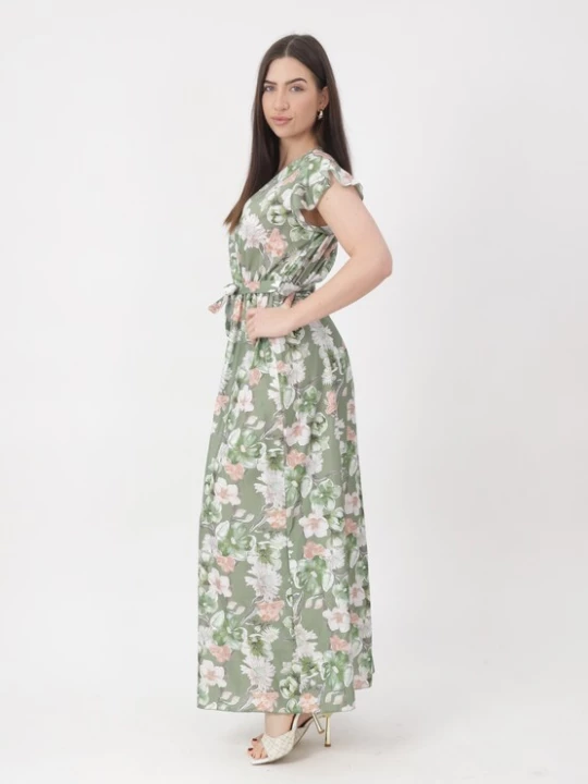 Foto van product Elara Jurk lichtgroen / pastelroze / wit