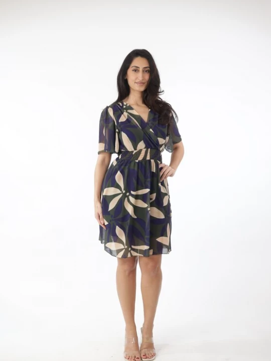 Foto van product Elara Jurk marine / groen / kaki