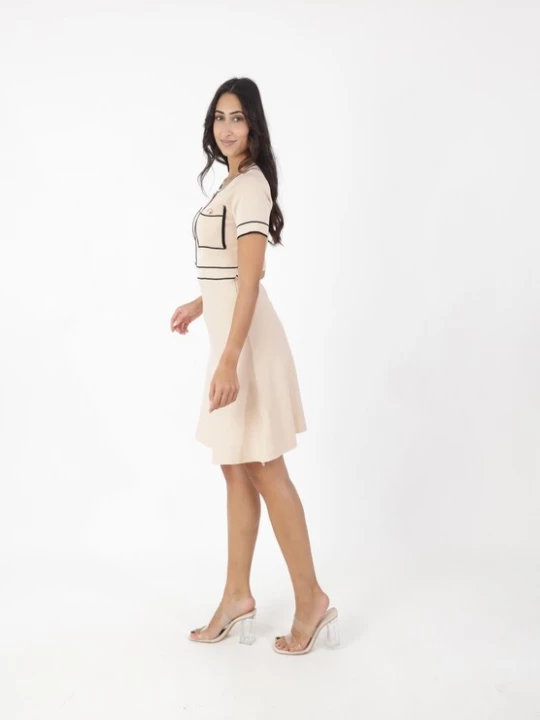 Foto van product Elara Jurk sand / zwart