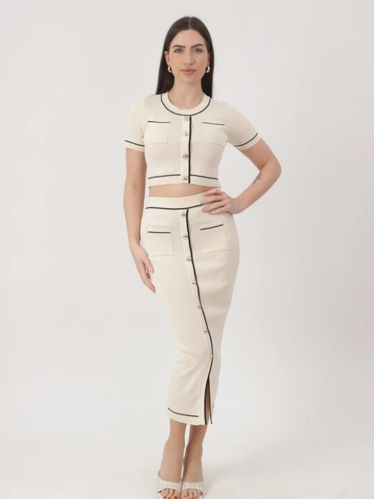 Foto van product Elara Kostuum beige / zwart