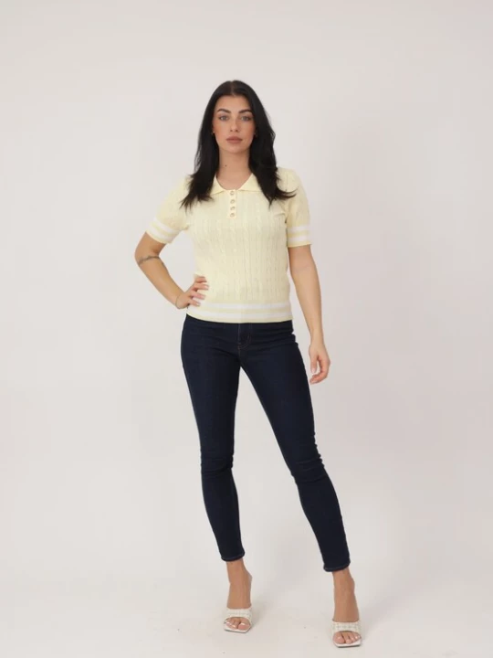 Foto van product Elara Sweatshirt geel / wit