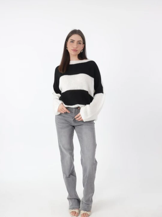 Foto van product Elara Trui zwart / wit