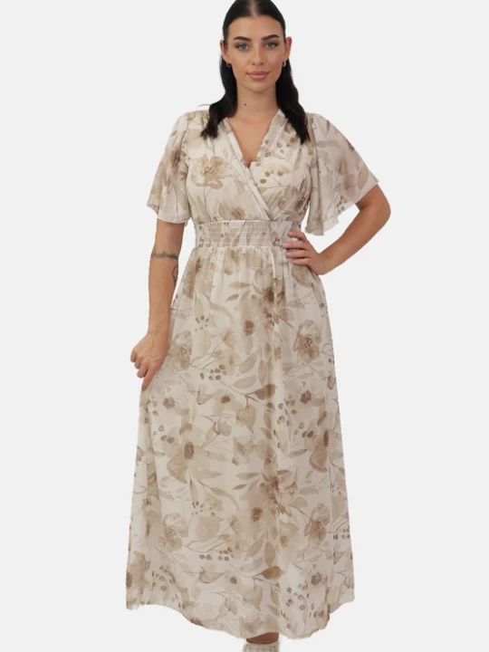 Foto van product Elara Zomerjurk beige / donkerbeige / lichtbruin