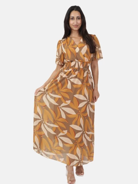 Foto van product Elara Zomerjurk camel / bruin / oranje