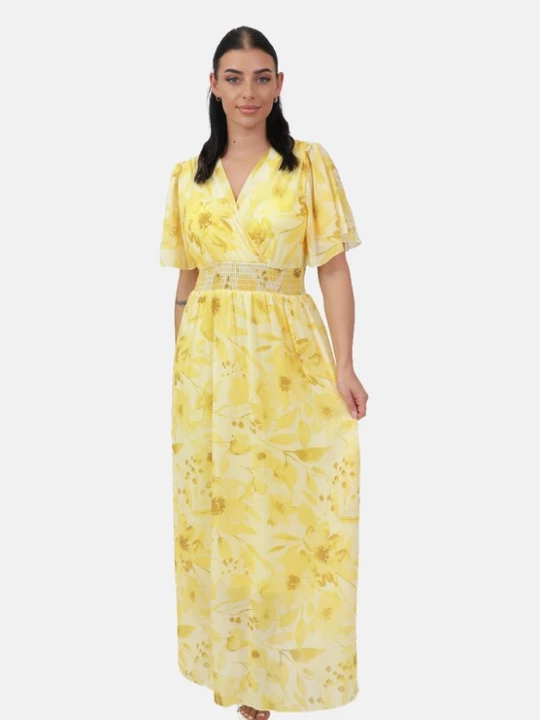 Foto van product Elara Zomerjurk geel / honing / pasteelgeel