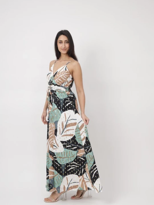 Foto van product Elara Zomerjurk groen / gemengde kleuren