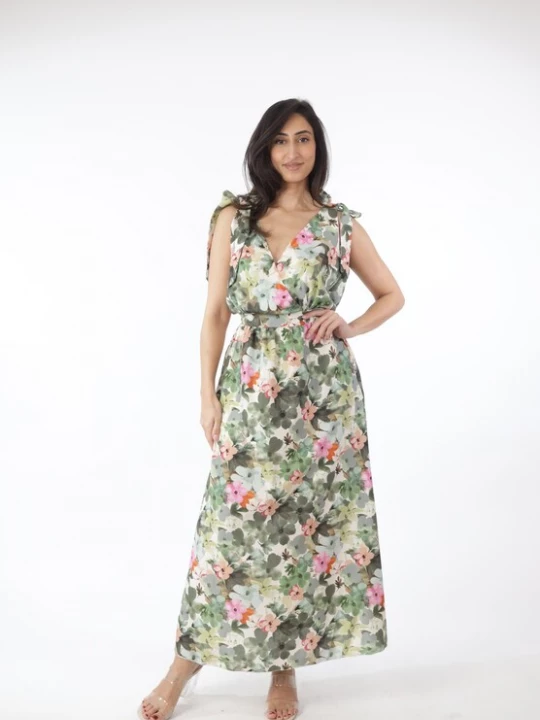 Foto van product Elara Zomerjurk groen / lichtgroen / rosé / wit