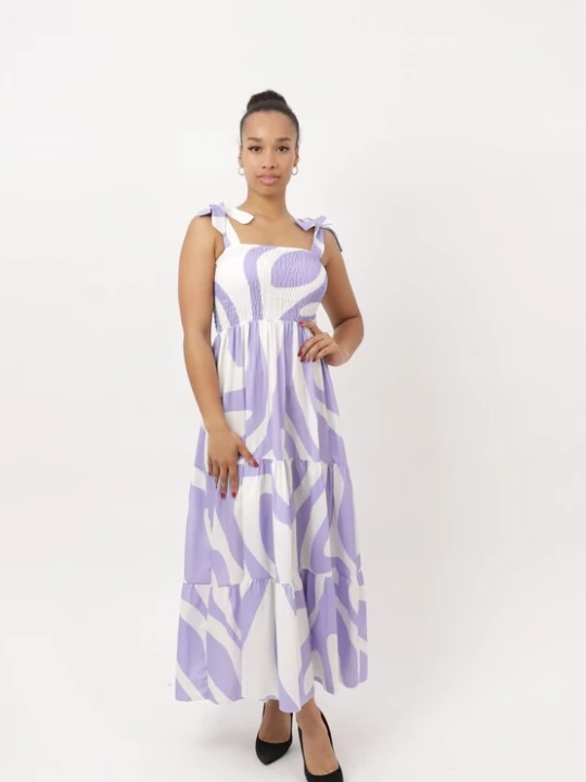 Foto van product Elara Zomerjurk lavendel / wit