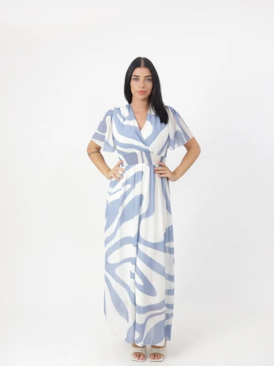 Foto van product Elara Zomerjurk lichtblauw / wit