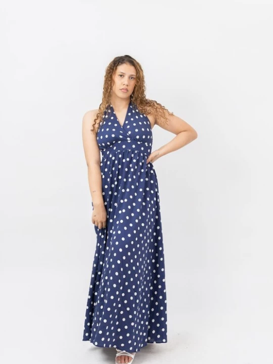 Foto van product Elara Zomerjurk navy / wit