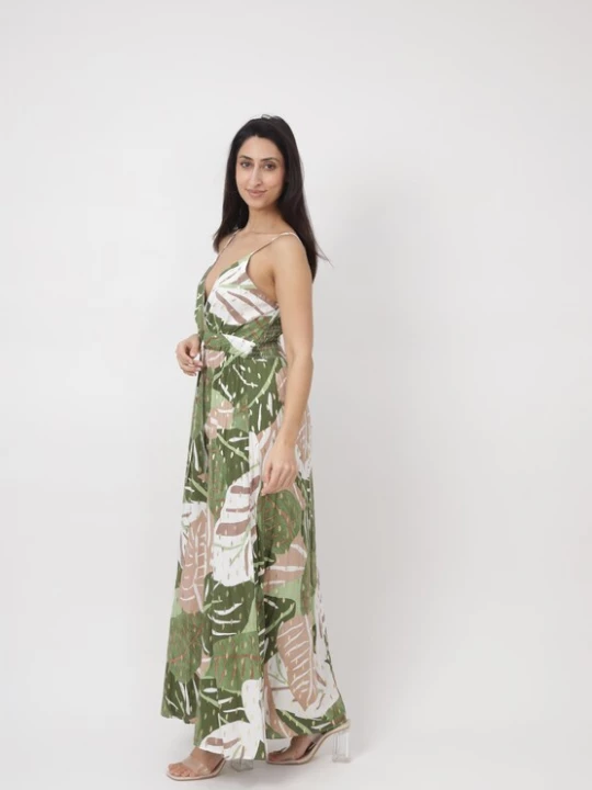 Foto van product Elara Zomerjurk olijfgroen / gemengde kleuren