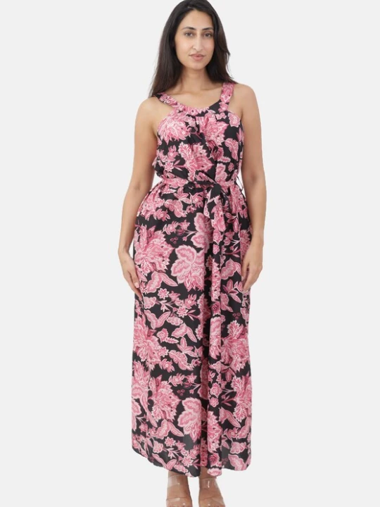 Foto van product Elara Zomerjurk pastelroze / lichtroze / zwart
