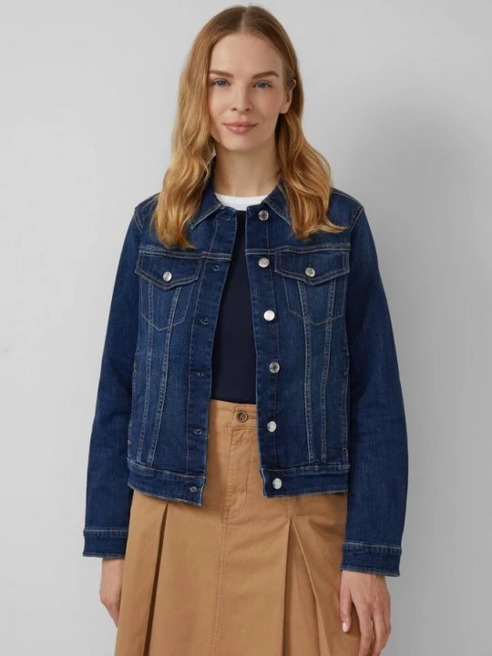 Foto van product Elastisch slim-fit denim jack van katoenmix s.Oliver blauw