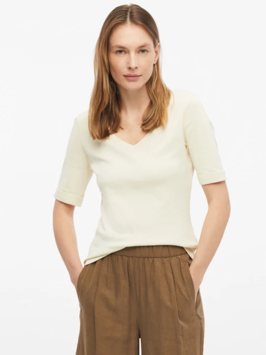 Foto van product Elastisch T-shirt in slanke pasvorm s.Oliver beżowy