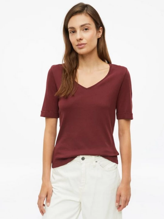 Foto van product Elastisch T-shirt in slanke pasvorm s.Oliver rood