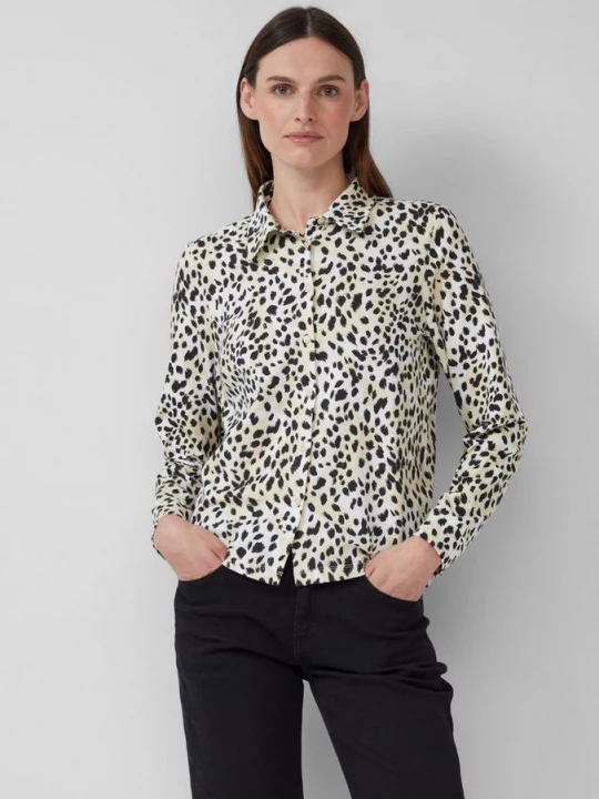 Foto van product Elastische jersey blouse s.Oliver crème