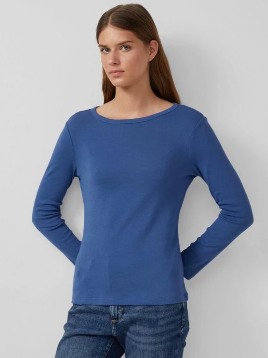 Foto van product Elastische longsleeve in een slim fit s.Oliver blauw
