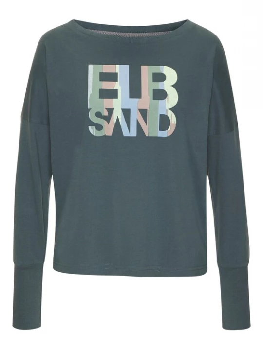 Foto van product Elbsand Shirt crème / lichtblauw / mokka / jade groen