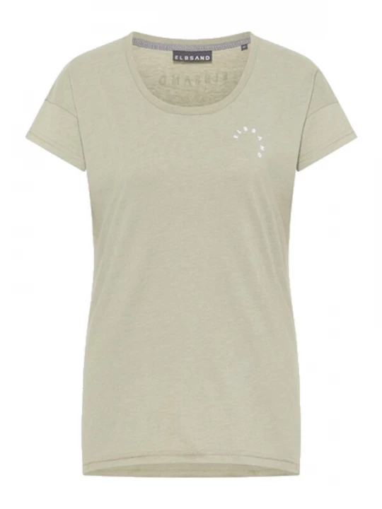 Foto van product Elbsand Shirt 'Rea' olijfgroen / wit
