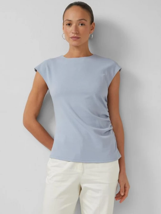 Foto van product Elegant overhemd met zijsplitten s.Oliver blauw