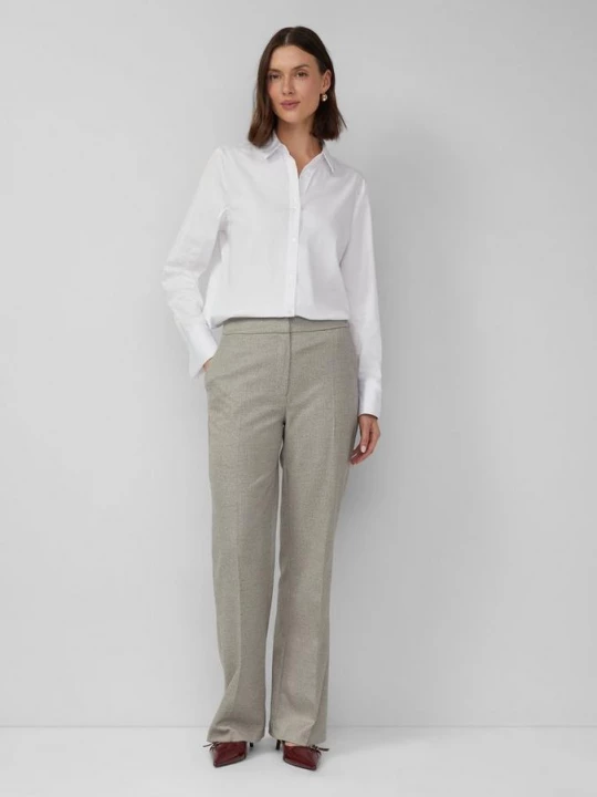Foto van product Elegante broek met wijde pijpen van stof en glittergaren s.Oliver grijs