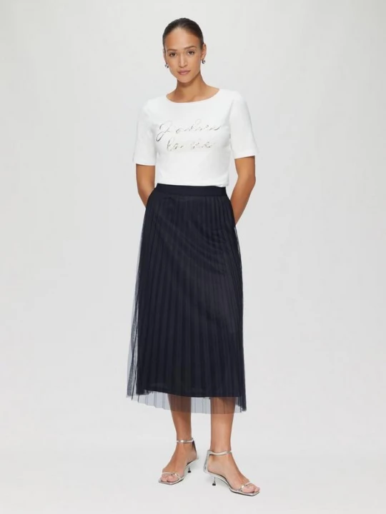 Foto van product Elegante midirok van geplooid mesh s.Oliver blauw