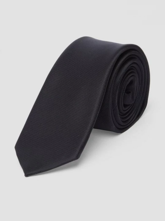 Foto van product Elegante stropdas van gemêleerde zijden jacquard s.Oliver zwart