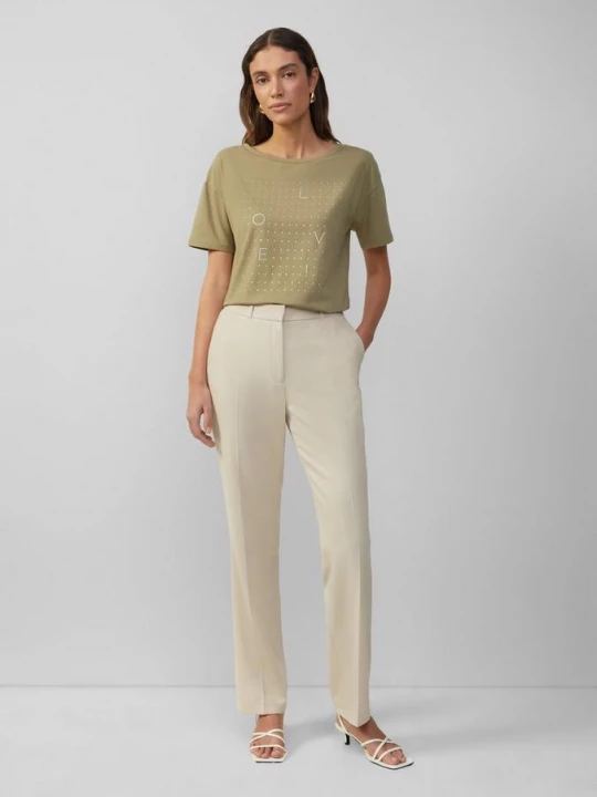 Foto van product Elegante wafelpiqué broek met rechte pijp s.Oliver beżowy