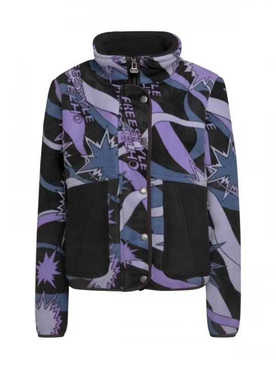 Foto van product elho Fleece jas 'Malmö 89' saffier / lila / sering / zwart